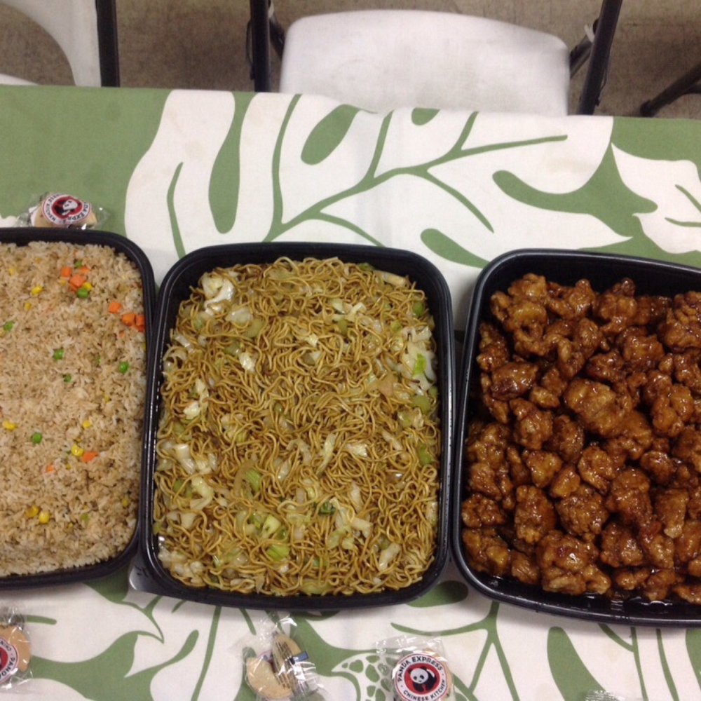 Fried rice, chow mein and orange chicken Fried rice, chow mein and orange chicken