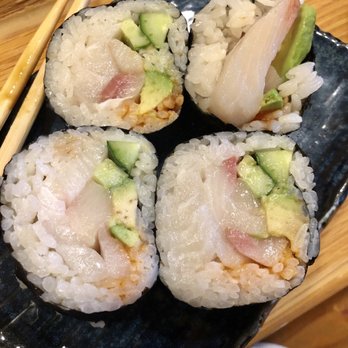 Koba Sushi - Spicy yellowtail cut roll-- the freshest fish in Ventura. I ate one of these with seaweed salad on top and it was AMAZING! - Sushi Bars Near Me - Ventura, California