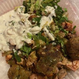 Chicken Lamb Combo Over Salad Chicken Lamb Combo Over Salad