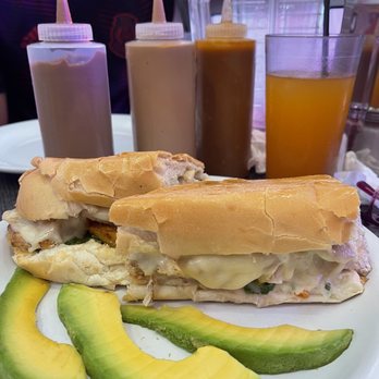 Pinky's - Chicken Sandwich with sweet plantains & avocado Good to share! - Breakfast & Brunch Near Me - San Juan, Puerto Rico Pinky's - Chicken Sandwich with sweet plantains & avocado Good to share! - Breakfast & Brunch Near Me - San Juan, Puerto Rico