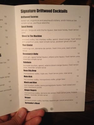 Menu photo 7 Driftwood Room Portland, OR