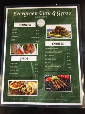 Menu photo 7 Evergreen Cafe and Gyros Olympia, WA