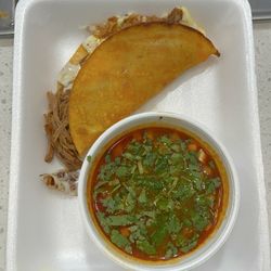 El Sabor De Mi Pueblo - Taco de birria with consomé