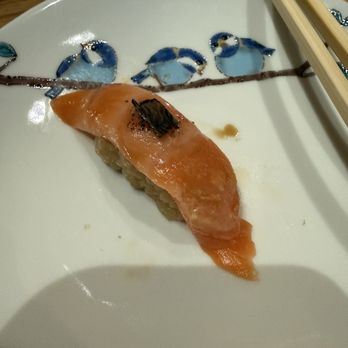 Osho Omakase - Salmon with black truffle - Sushi Bars Near Me - Dallas, Texas Osho Omakase - Salmon with black truffle - Sushi Bars Near Me - Dallas, Texas