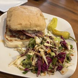 July feature- Sam's Burger with Asian Slaw