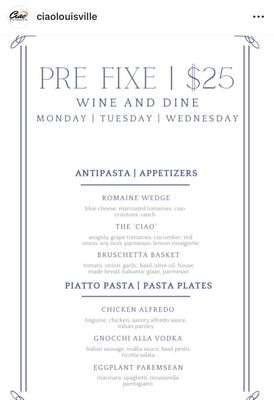 Menu photo 6 Ciao Ristorante Louisville, KY