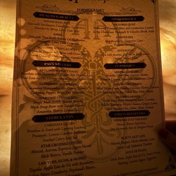 Apotheke - Menu - Cocktail Bars Near Me - New York, New York Apotheke - Menu - Cocktail Bars Near Me - New York, New York