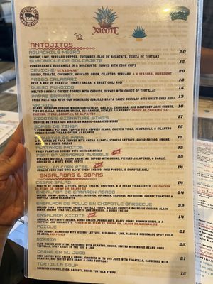 Menu photo 1 Xicote Cocina Mexicana Walnut Creek, CA