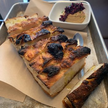Cart-Driver - Chicken Liver Mousse with radicchio mostarda and rosemary focaccia - Pizza Near Me - Denver, Colorado Cart-Driver - Chicken Liver Mousse with radicchio mostarda and rosemary focaccia - Pizza Near Me - Denver, Colorado