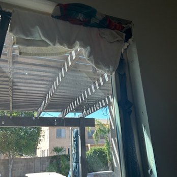 Desert King Windows - Master showing the Pergola we have that they also blame leak on. - Windows Installation Near Me - Phoenix, Arizona
