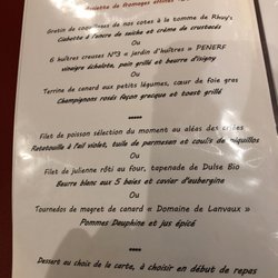 Restaurant du Vieux Quartier - Menu page