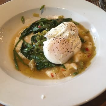 Gjelina - Poached eggs, grits and leek confit. - New American Near Me - Venice, California Gjelina - Poached eggs, grits and leek confit. - New American Near Me - Venice, California