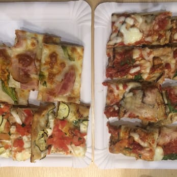 Alice - Mix pizze.... Zucchine pomodorini e ricola, fiori di zucca e pancetta, parmigiana - Pizza Near Me - Rozzano, Michigan