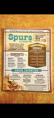 Menu photo 2 Spurs Cafe Wickenburg, AZ Menu photo 2 Spurs Cafe Wickenburg, AZ