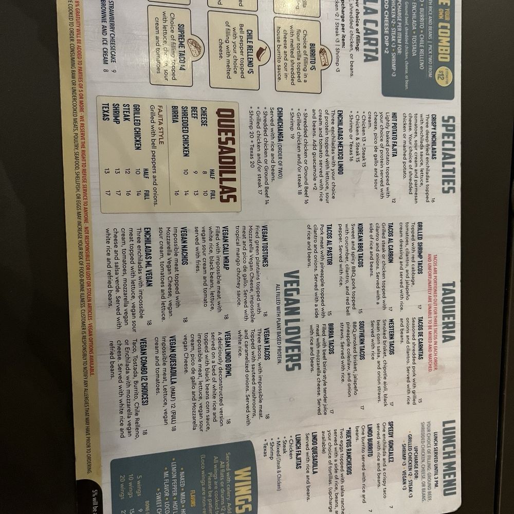 Menu Menu