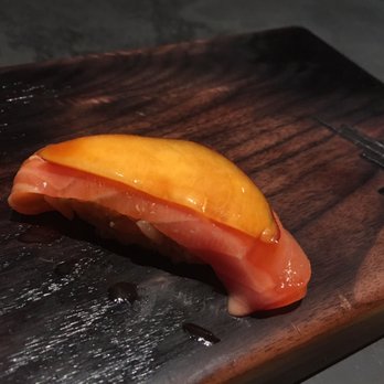 Robin - 9/8/17 Steelhead with peach - Sushi Bars Near Me - San Francisco, California Robin - 9/8/17 Steelhead with peach - Sushi Bars Near Me - San Francisco, California