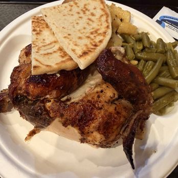 Athena Roasted Chicken - 1/2 chicken with Greek potatoes and green beans - Greek Near Me - Maitland, Florida