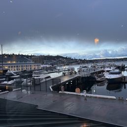 Beautiful views from a window seat inside the restaurant Beautiful views from a window seat inside the restaurant