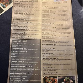Franchesco's Ristorante - Menu - Italian Near Me - Rockford, Illinois