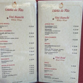 Osteria da Rita - Menu - Sicilian Near Me - Taormina, Maine Osteria da Rita - Menu - Sicilian Near Me - Taormina, Maine
