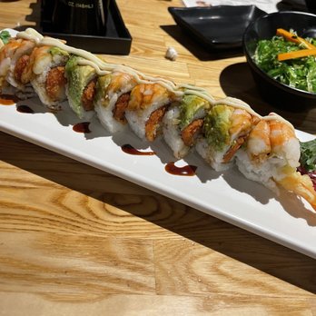 Sams Sushi - Tiger Roll and Seaweed Salad - Sushi Bars Near Me - La Quinta, California