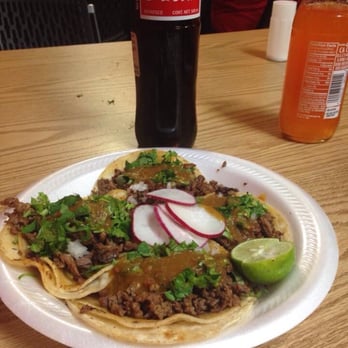 Tacos Don Joaquin - My friend's nicely assembled plate after adding salsa and veggies. - Mexican Near Me - Springville, Utah