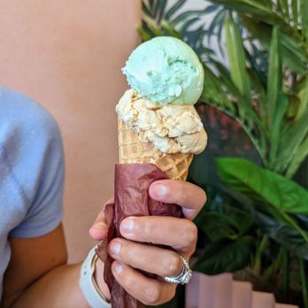 Sampaguita - Double scoop ($9) Banoffee Pie + Buko Pandan on a  Vanilla Waffle Cone - Ice Cream & Frozen Yogurt Near Me - Orlando, Florida