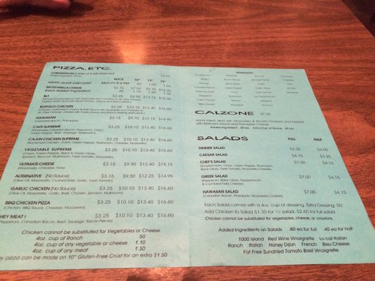 Menu photo 8 Memphis Pizza Cafe Memphis, TN