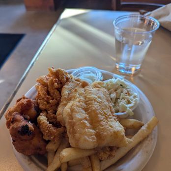 Captain Frosty's Fish & Chips - Cod and clam strip platter - Seafood Near Me - Dennis, Massachusetts