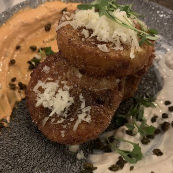 Lamplight Lounge - Potato skins that should be labeled potato cakes - New American Near Me - Anaheim, California Lamplight Lounge - Potato skins that should be labeled potato cakes - New American Near Me - Anaheim, California