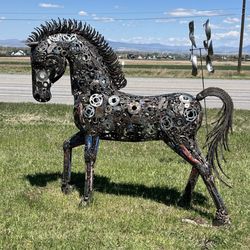 Antique Market and More - 5/12/24 metal statues out front