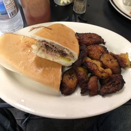 Cuban sandwich and sweet plantains