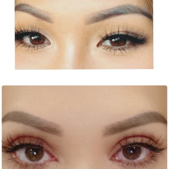 The Image Center - A before & after photo both with makeup for a better reference. Also to clarify that it's not 2 different people. - Plastic Surgeons Near Me - Irvine, California