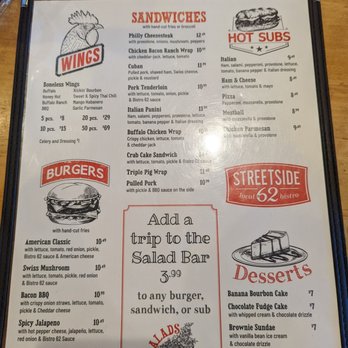 Streetside 62 - Menu page 1 - Pizza Near Me - Washington Court House, Ohio Streetside 62 - Menu page 1 - Pizza Near Me - Washington Court House, Ohio