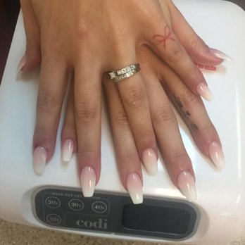 Tips N Toes - Pink and white powder Ombre. - Nail Salons Near Me - Cameron Park, California Tips N Toes - Pink and white powder Ombre. - Nail Salons Near Me - Cameron Park, California