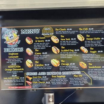 The Scalded Dog - The menu posted on the food truck. - Hot Dogs Near Me - Roanoke, Virginia The Scalded Dog - The menu posted on the food truck. - Hot Dogs Near Me - Roanoke, Virginia
