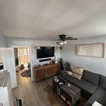 Exodus Property Restoration - View of my new living room and bedroom - General Contractors Near Me - San Diego, California