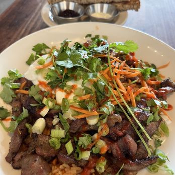 Plums Cafe - VIETNAMESE PORK & EGG BOWL - Breakfast & Brunch Near Me - Costa Mesa, California Plums Cafe - VIETNAMESE PORK & EGG BOWL - Breakfast & Brunch Near Me - Costa Mesa, California