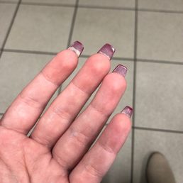 Didnt even clean my nails or get the baby blue polish off from my last manicure Didnt even clean my nails or get the baby blue polish off from my last manicure