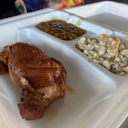 Blazin Jake’s - BBQ chicken plate.