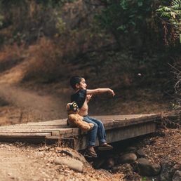 Child on bridge Child on bridge