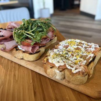 Taste Wine Cafe - Salmon, mascarpone and dill, grilled peach/prosciutto/fig, goat cheese, arugula and hot honey - Wine Bars Near Me - West Linn, Oregon Taste Wine Cafe - Salmon, mascarpone and dill, grilled peach/prosciutto/fig, goat cheese, arugula and hot honey - Wine Bars Near Me - West Linn, Oregon