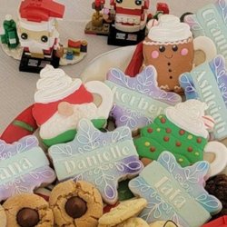 B Sweet Homemade Treats - Personalized Snowflake Christmas Cookies and Hot Chocolate shaped mugs.