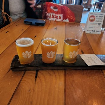 Devil's Club Brewing - Flight of beers! - Brewpubs Near Me - Juneau, Alaska
