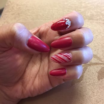 Blooming Nails Spa - Matte nails with candy cane design! In time for the holidays - Nail Salons Near Me - San Pablo, California Blooming Nails Spa - Matte nails with candy cane design! In time for the holidays - Nail Salons Near Me - San Pablo, California