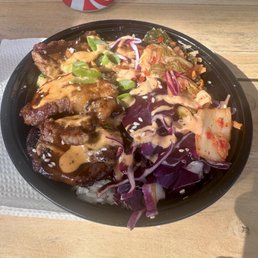 Korean Rib bowl with Kimchi