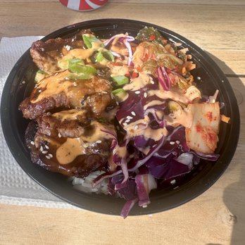 Blasian Asian Way - Korean Rib bowl with Kimchi - Korean Near Me - Charlotte, North Carolina