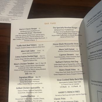 Harry's Bar - Menu - Sports Bars Near Me - San Francisco, California