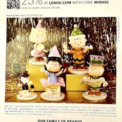 Lenox Corporation - Peanuts! The catalog came in the mail. Posted 09/28/25