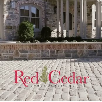 Red Cedar Landscaping - Red Cedar Landscapes logo on custom cobblestone driveway in 360 acre estate in upstate New York. - Tree Services Near Me - Wappingers Falls, New York Red Cedar Landscaping - Red Cedar Landscapes logo on custom cobblestone driveway in 360 acre estate in upstate New York. - Tree Services Near Me - Wappingers Falls, New York